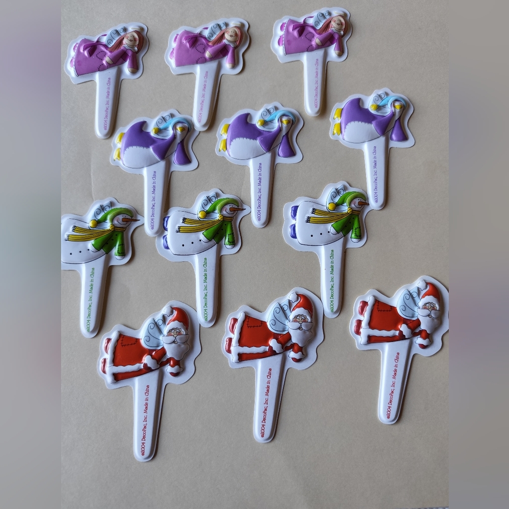 Free with $20+🍭Christmas Themed Cupcake Toppers